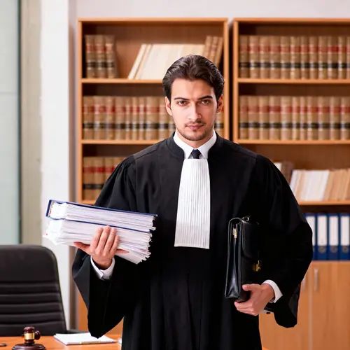 Experienced Professional Lawyer in Modern Courtroom