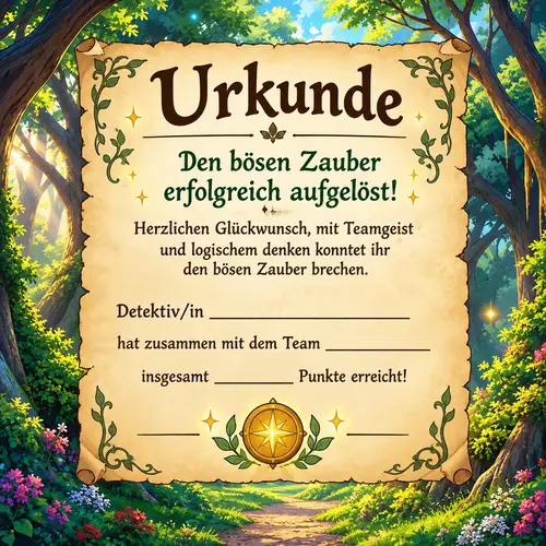 Anime Style Certificate for Team Achievement