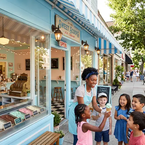 Charming Little Ice Cream Shop - Cool Treats Await