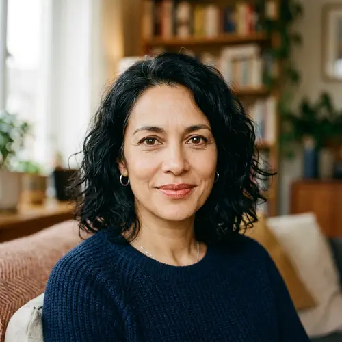 Calm Portrait of a 50-Year-Old Woman