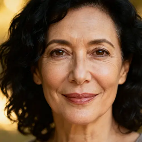 Calm Portrait of a 50-Year-Old Woman