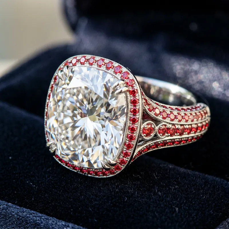 Custom White Gold Ring with 30ct Diamond