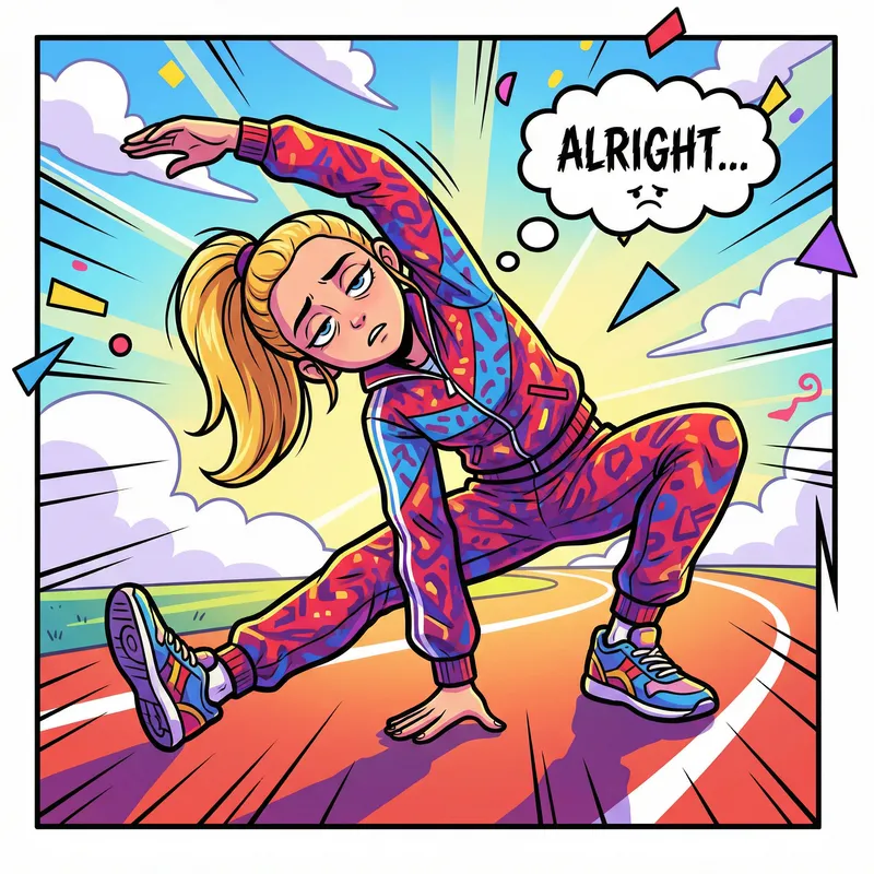 Energetic Jog Prep: Comic Book Style Artwork