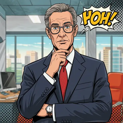 Dynamic Comic Book Style Business Model Illustration