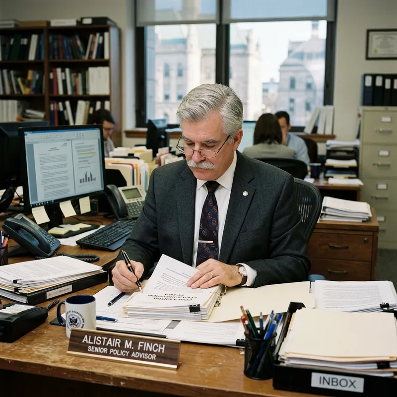 Experienced Bureaucrat in Office Setting