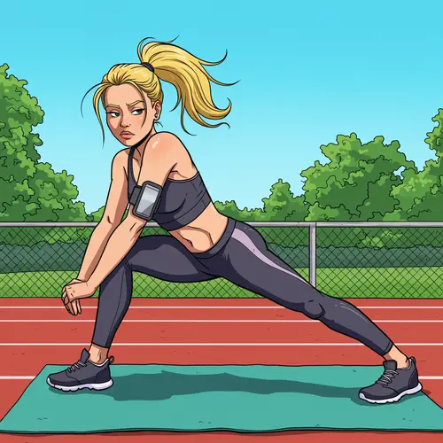 Energetic Jog Prep: Comic Book Style Artwork
