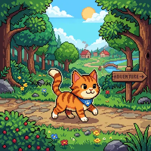 Pixel Cat for Games - Retro Style Art