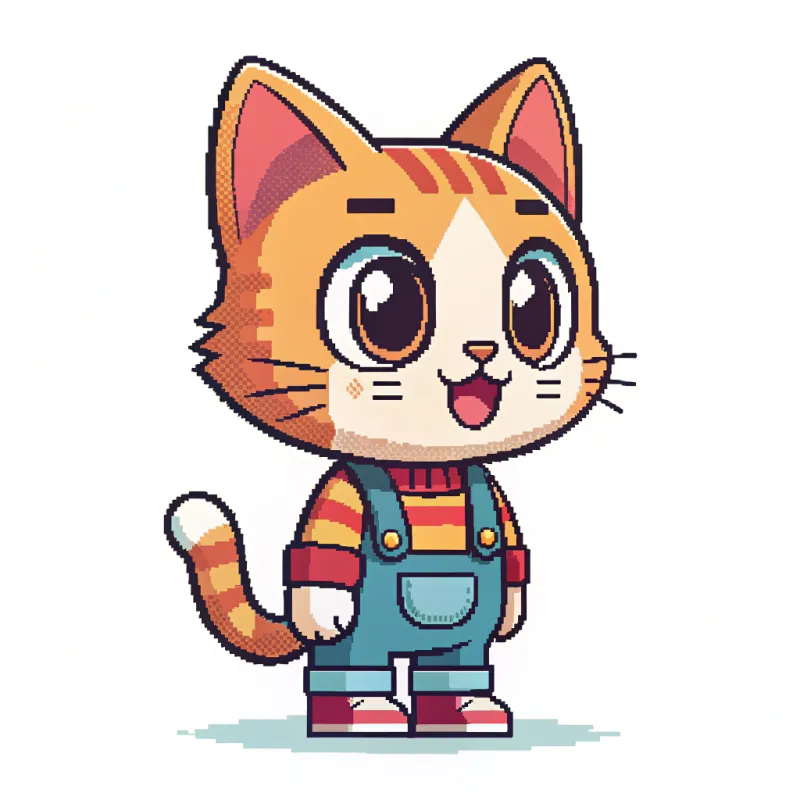 Pixel Cat for Games - Retro Style Art