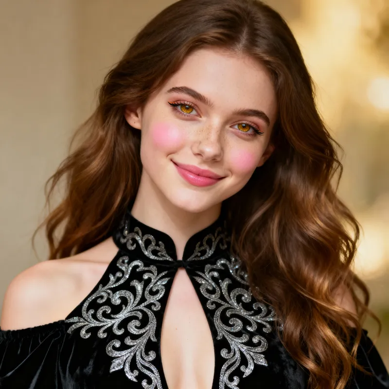 Stunning 22-Year-Old Girl with Gold Eyes