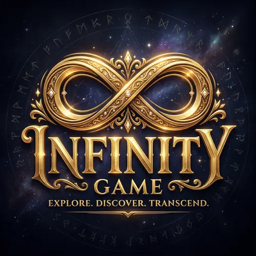 Infinity Game Logo in Gold | Infinite Symbol Design