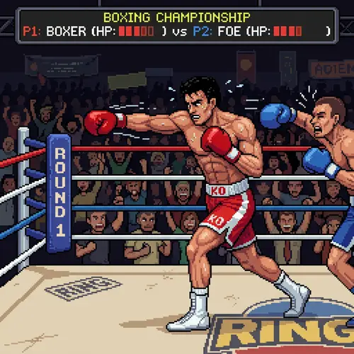 Pixel Art Boxer: Stunning Retro Design