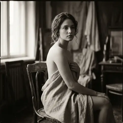 Artistic Nude Portrait Inspired by Helmut Newton | Timeless Elegance