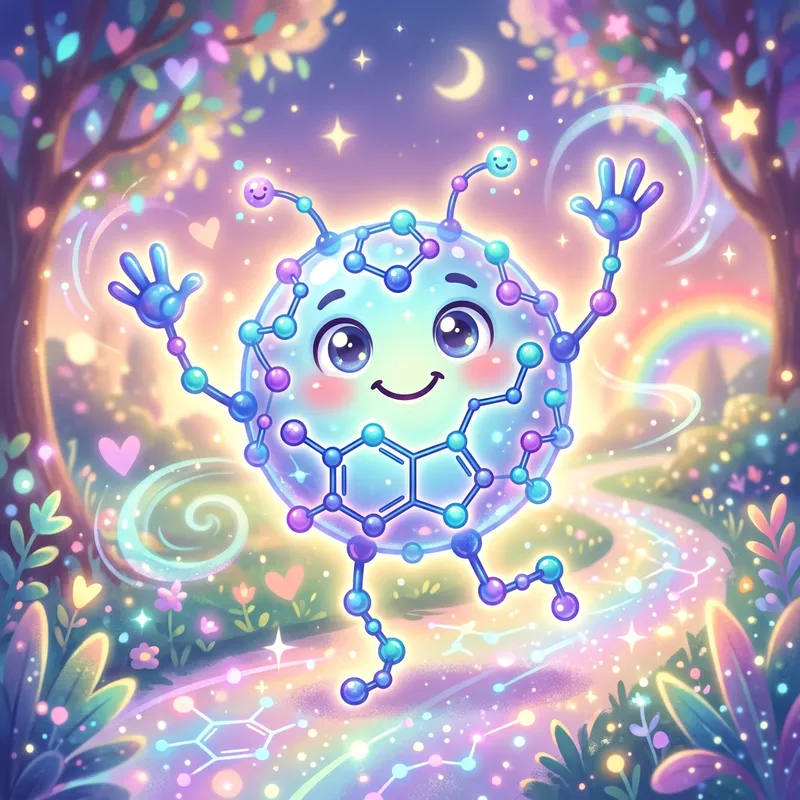 Happy Hormone Mascot Design for Well-Being