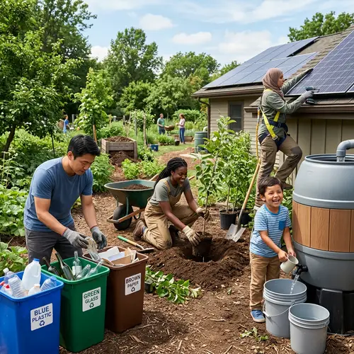 Diverse Individuals Preserving Nature | Sustainable Future Imagery