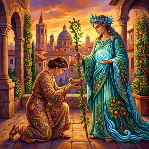 Artistic Interpretation of Sustainable Madrid Paying Homage to Valencia