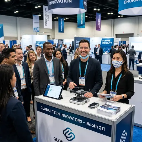 Happy Couple Ready for Presentation