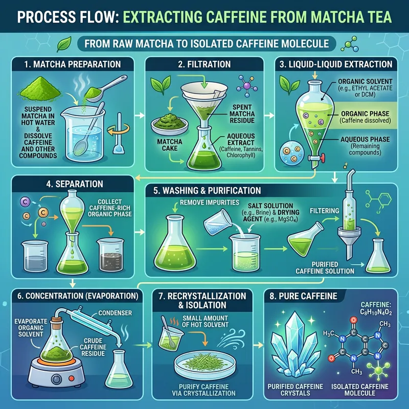 Caffeine Extraction Chart from Matcha Tea