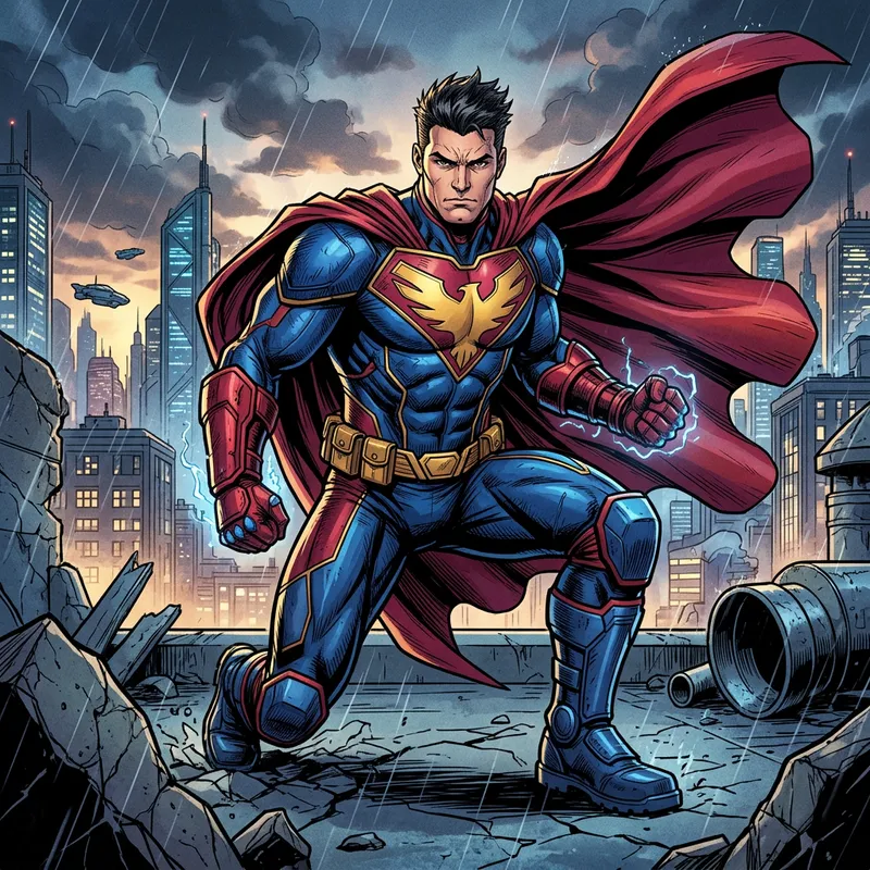 Epic Superhero Character Design Art