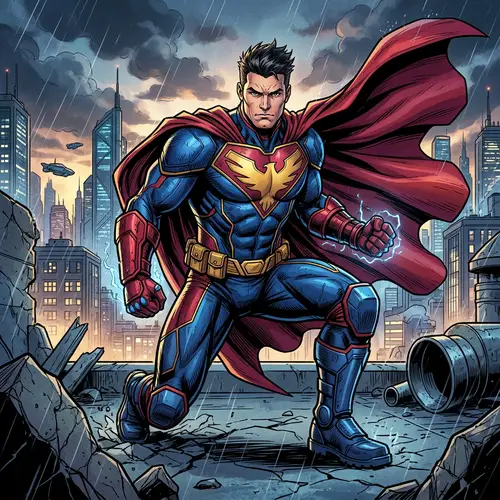 Epic Superhero Character Design Art