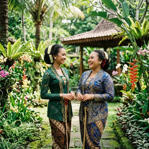 Beautiful Javanese Girls in Traditional Kebaya Outfits
