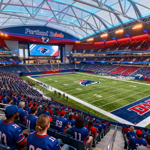Portland Rebels NFL Stadium with Roof
