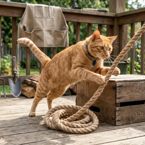 Cat Operating with Vitality and Strength