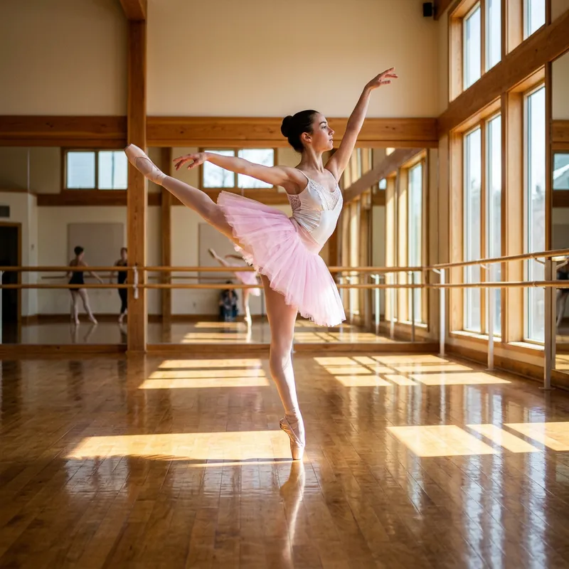 Elegant Ballet Dancer Practice | Dance Studio Elegant Ballet Dancer Practice | Dance Studio
