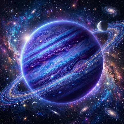 Discover a Blue and Purple Planet with a Stunning Sky