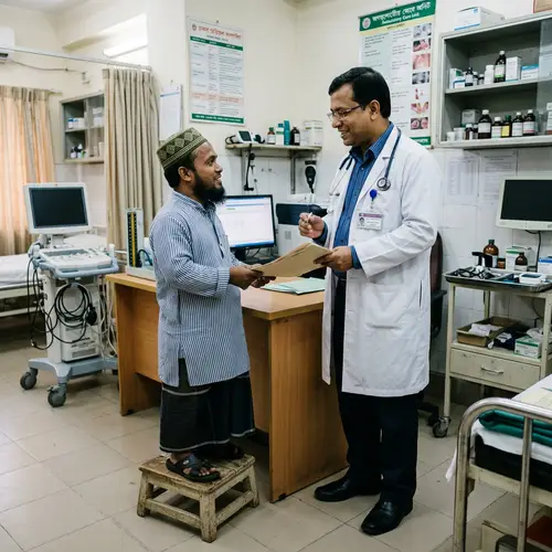Bengali Muslim Man with Short Stature Consults Male Doctor