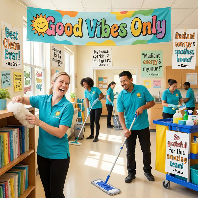 Uplifting Good Vibes Only Cleaning Company | Testimonials & Cheerful Service
