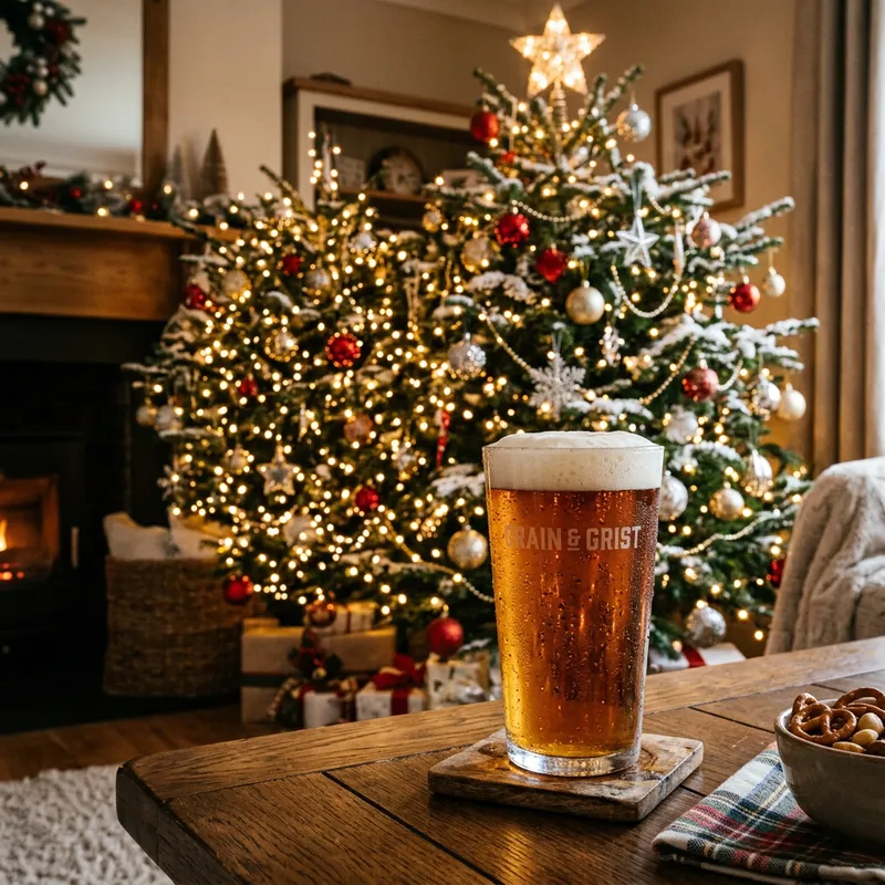 Beer Iconography: Festive Tree Backdrop