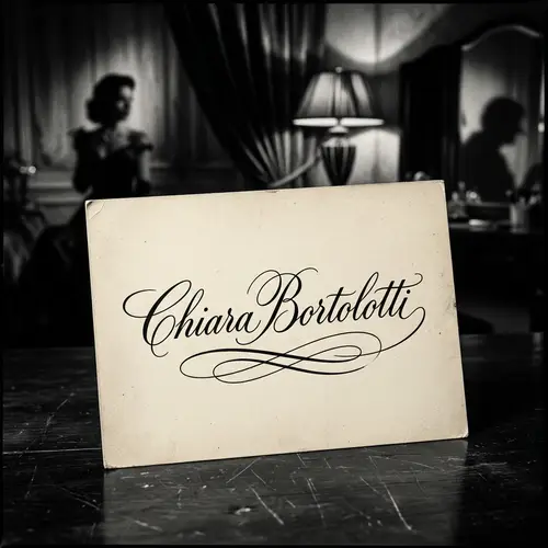 Elegant Calligraphy Autograph by Chiara Bortolotti