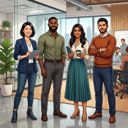 Empowerment Through Stylish Business Casual Attire | Diverse Professionals