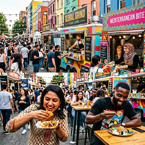 Vibrant Multicultural Street Food Haven