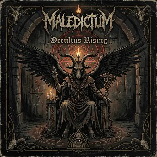 Dark Occult Black Metal Album Cover Art