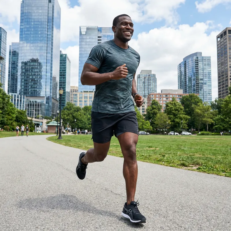 Barack Obama Running in Urban Setting | Inspired Leader in Action. Barack Obama Running in Urban Setting | Inspired Leader in Action.