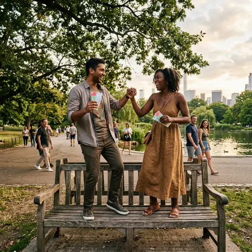 Joyful Dance of Identical Twins in the Park