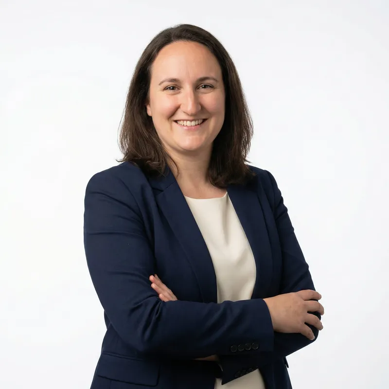 Professional Woman Portrait on White Background