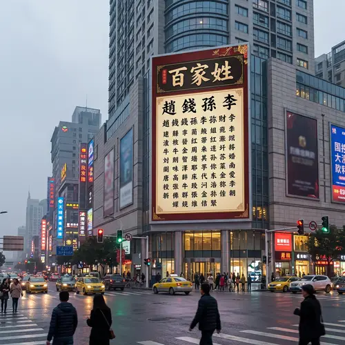 Hundred Family Surnames - City Advertisement Billboard