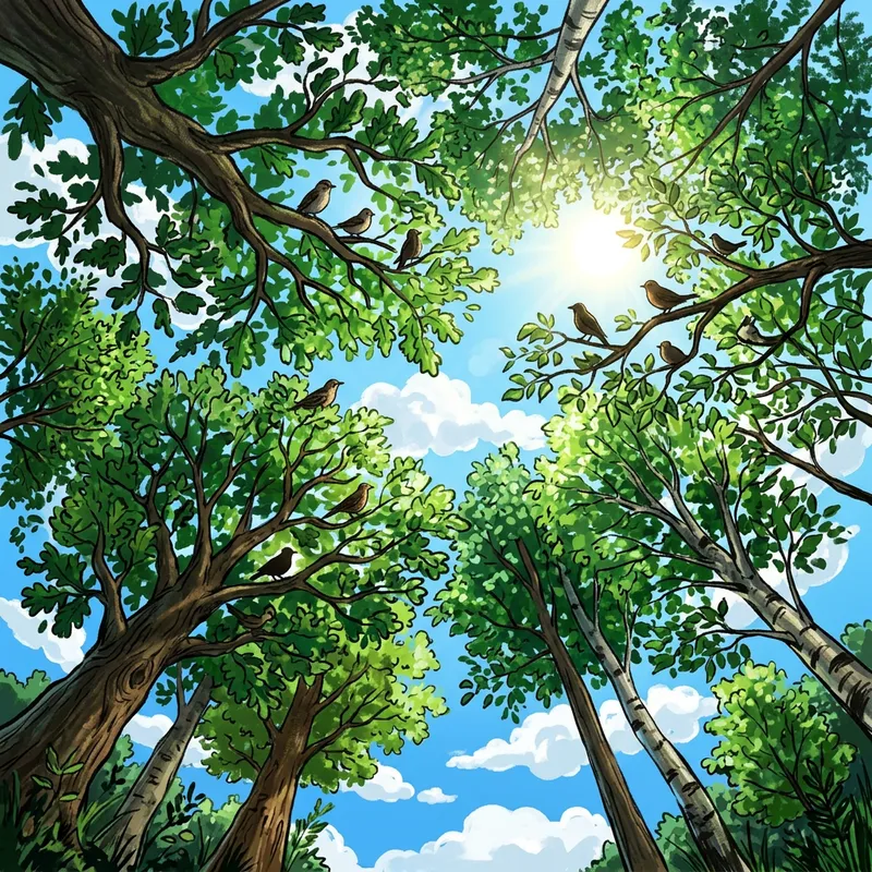 Bird's Eye View of Park Canopy