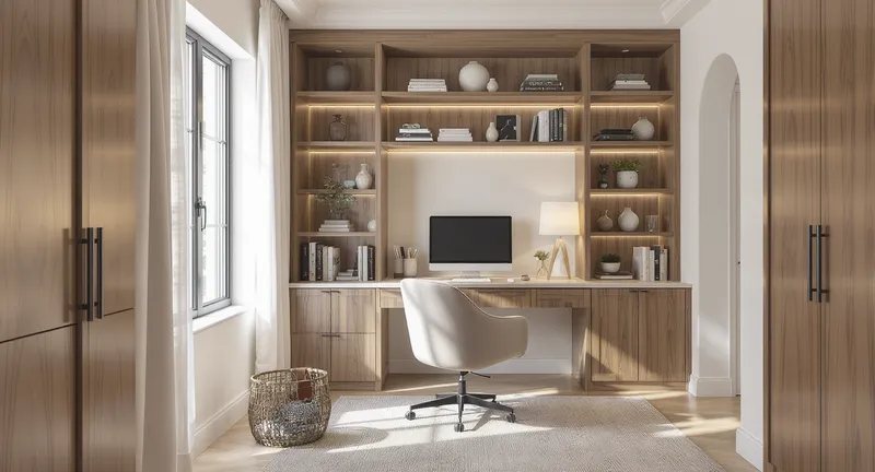 Luxury Mediterranean Home Office Design Ideas