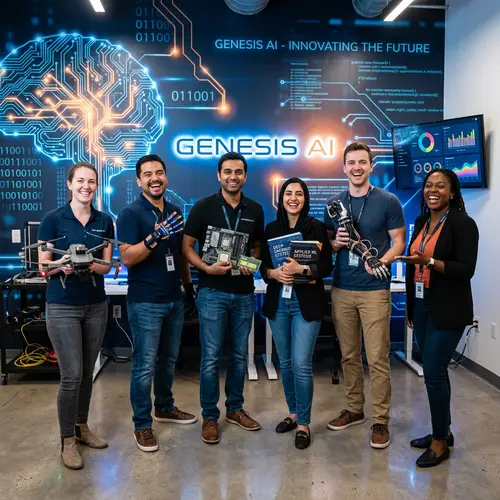 Innovative Team Picture with AI Background | Corporate Social Page