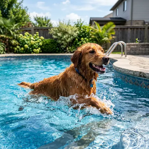 Swimming Dog - Enjoying a Refreshing Dip in the Pool