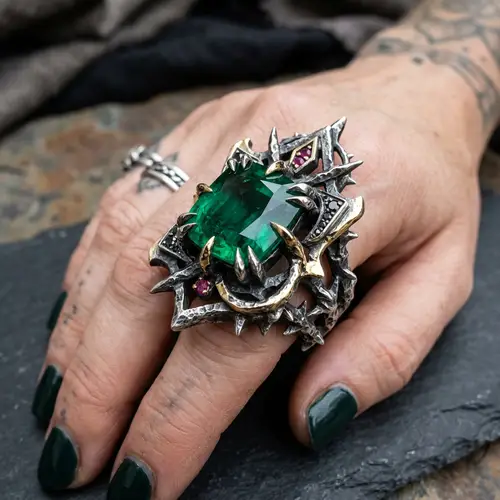Bold Emerald Jewelry Showcase