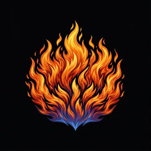 Vibrant Fire Flame Logo Design