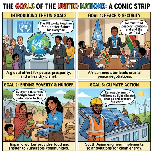 Educational Comic Strip on United Nations Goals