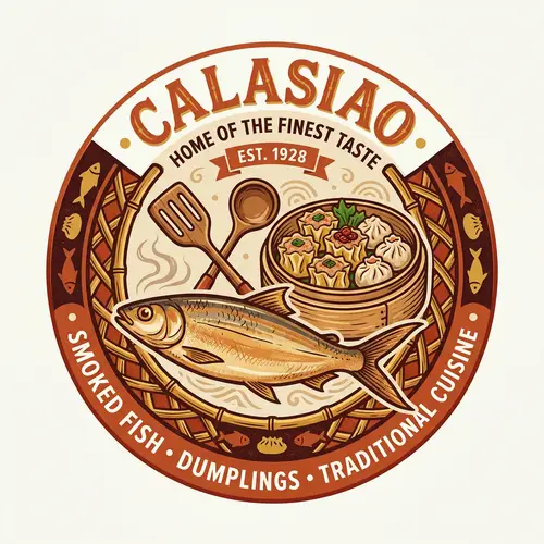 Calasiao Smoked Fish Logo: Siomai & Dumplings Design