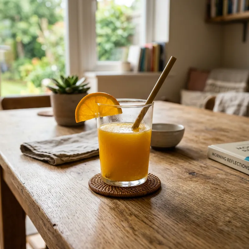 Refreshing Drink on Table
