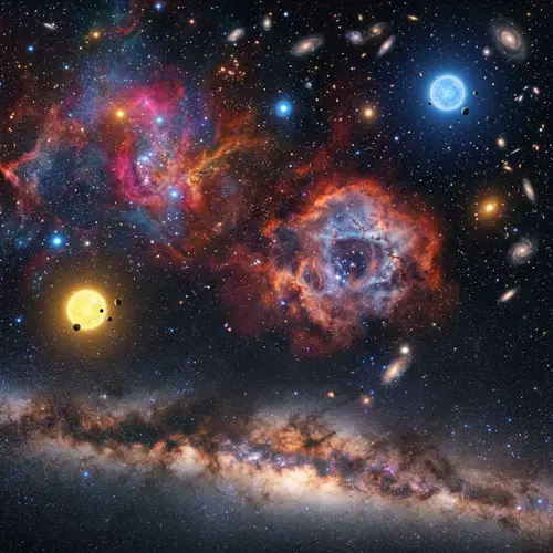 Stunning Cosmic Vista | Celestial Bodies, Nebulae & Galaxies