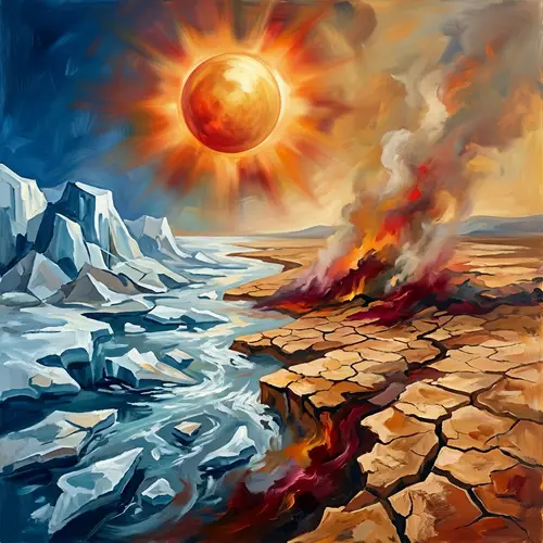 Abstract Landscape of Global Warming Effects